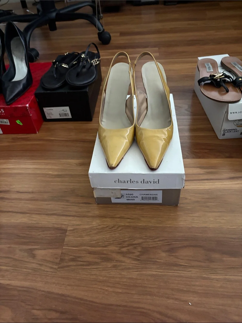 Black Patent Pointed-Toe Heels
